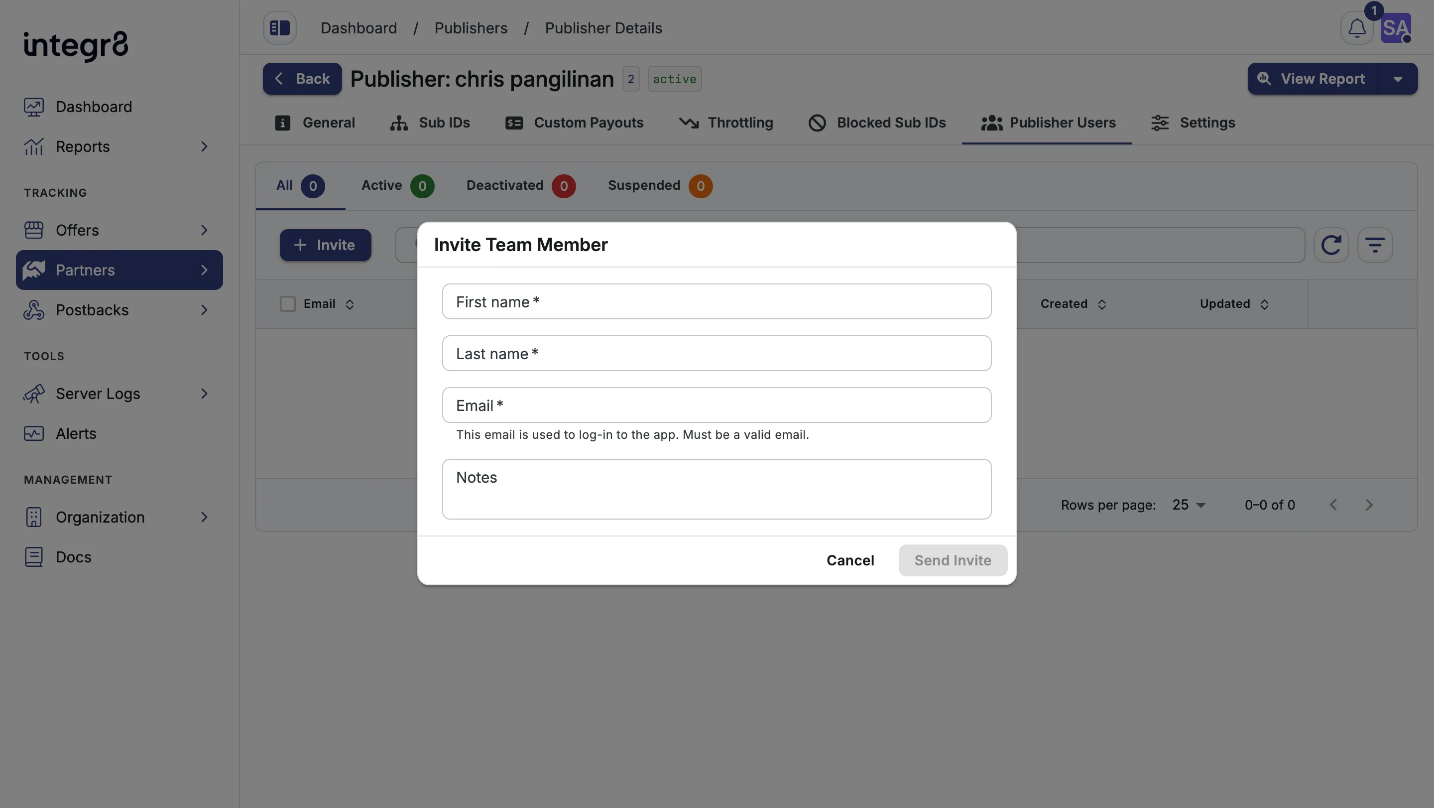 Invite a Publisher